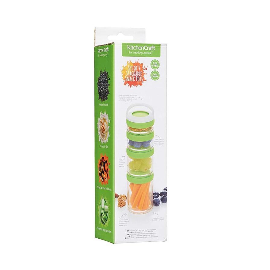 KitchenCraft Healthy Eating Stacking Food Container Set (Set of 3)