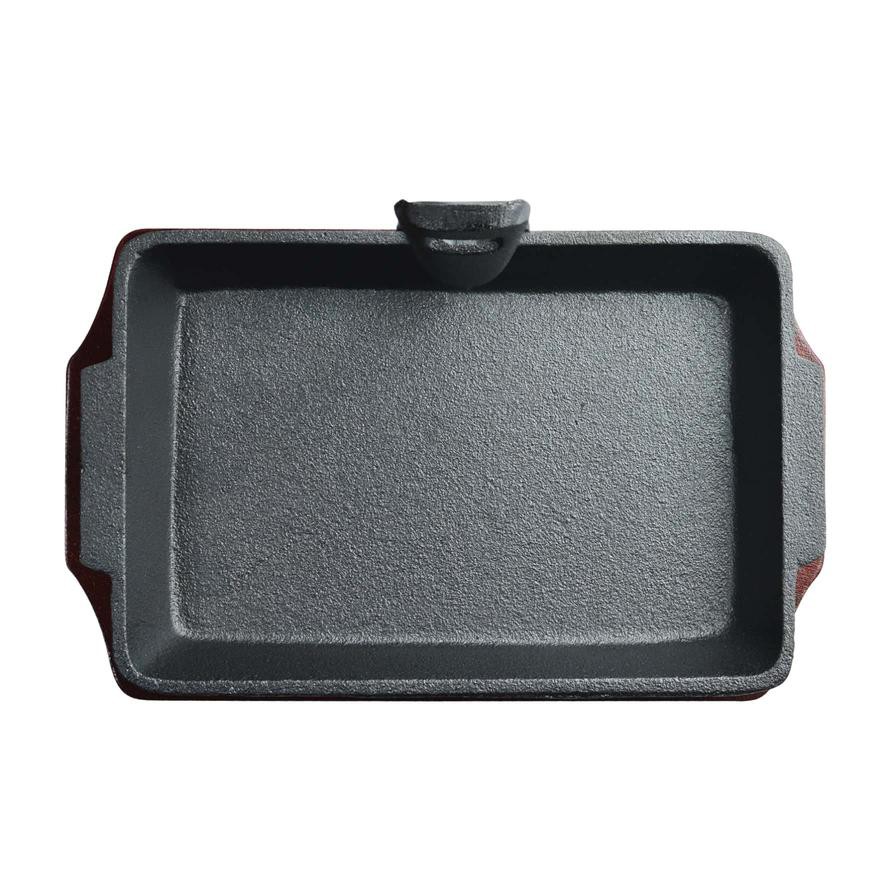 Raj Rectangular Sizzler Tray W/ Holder (21 x 13 cm)