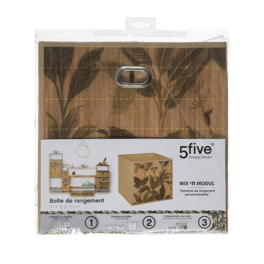 5five Natural Bamboo Storage Basket (31 x 31 cm)