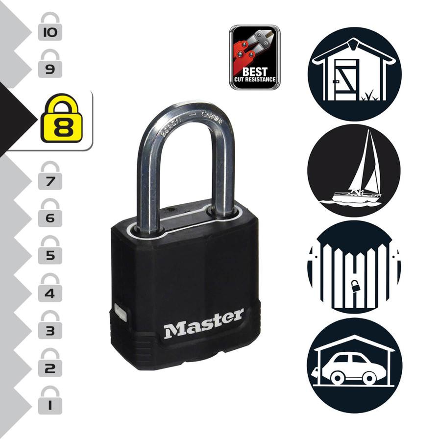 Master Lock Laminated Steel Heavy Duty Padlock W/Keys (5.8 x 4.9 x 2.7 cm)