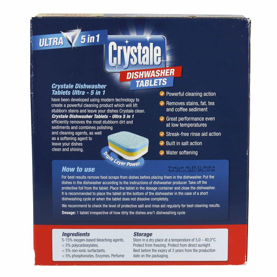 Crystale Ultra 5-in-1 Dishwasher Tablets (100 Pc.)