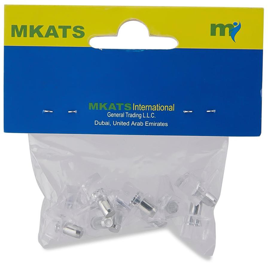 Mkats Shelf Support Pins (Clear, Pack of 10)