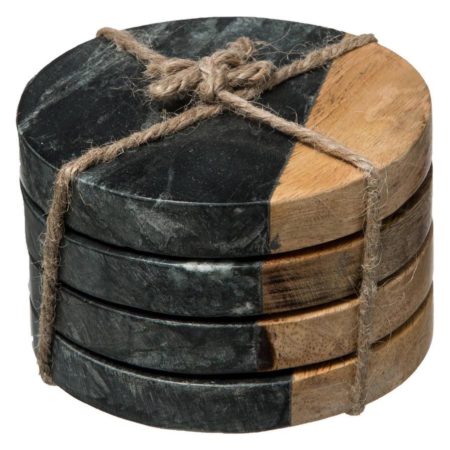 SG Marble & Wood Coasters (4 Pc.)