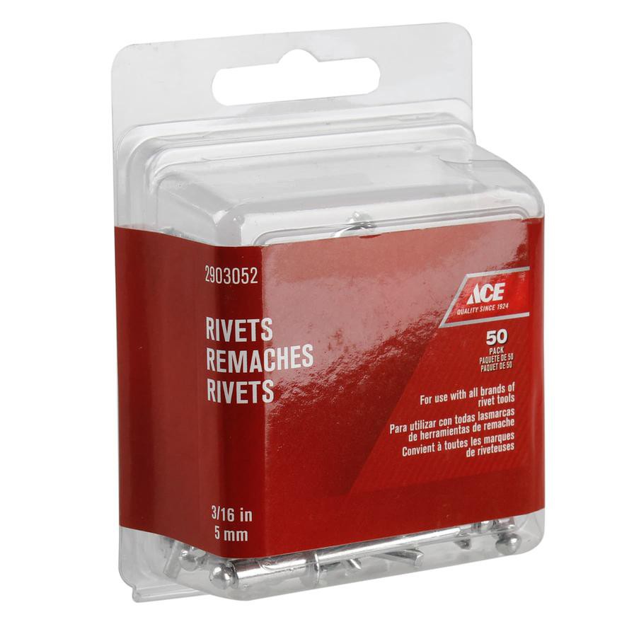 Ace Galvanized Steel Rivets Pack (48 x 1.27 cm, 50 Pc.)