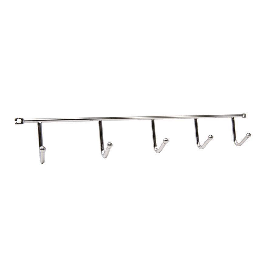 Hettich Matte Chrome-Coated 5-Hook Rack