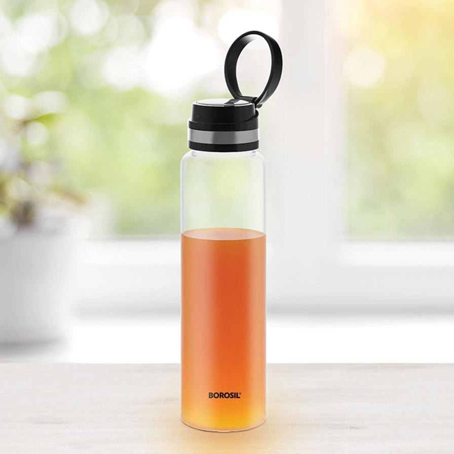 Borosil Easygo Borosilicate Glass W/Stainless Steel Lid (1 L)