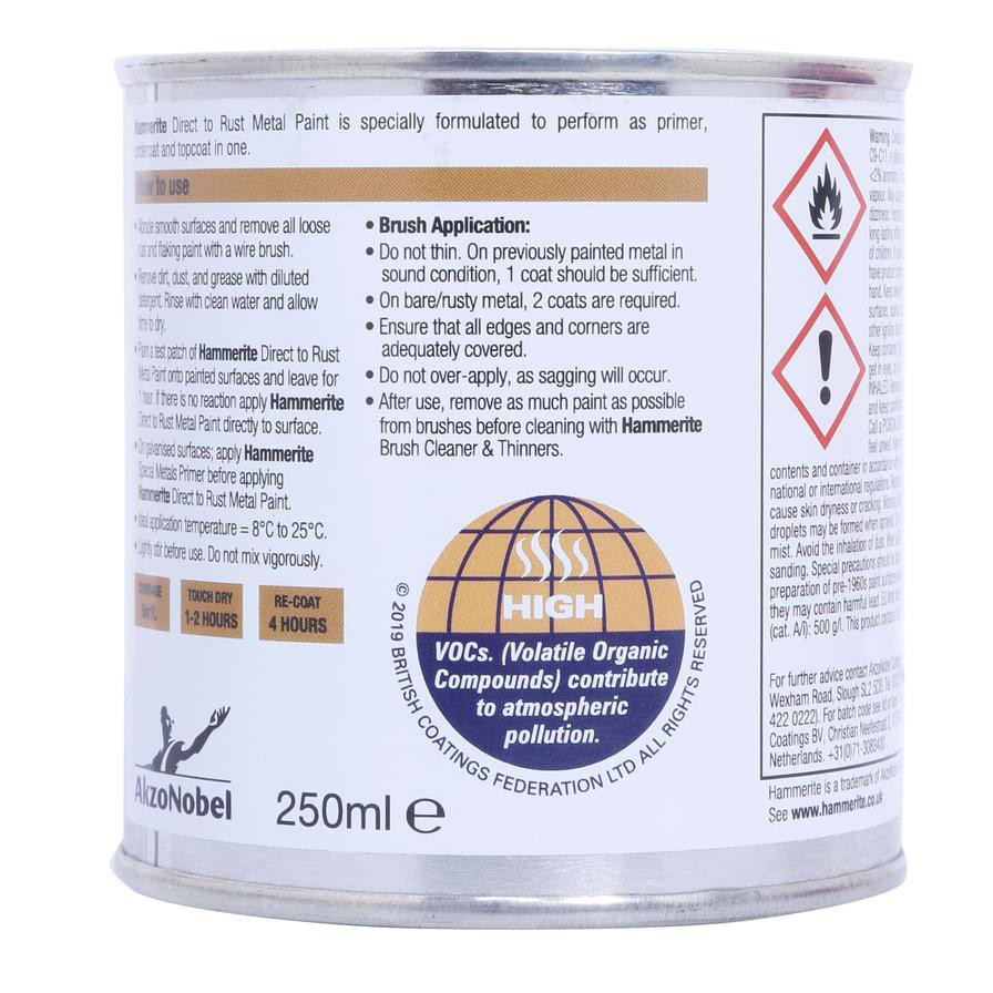 Hammerite Metal Paint (250 ml, Smooth White)