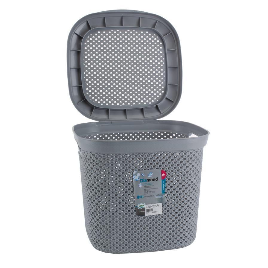 Hobby Life Plastic Diamond Organiser Basket W/Lid (15 L, 31 x 31 x 27.5 cm)