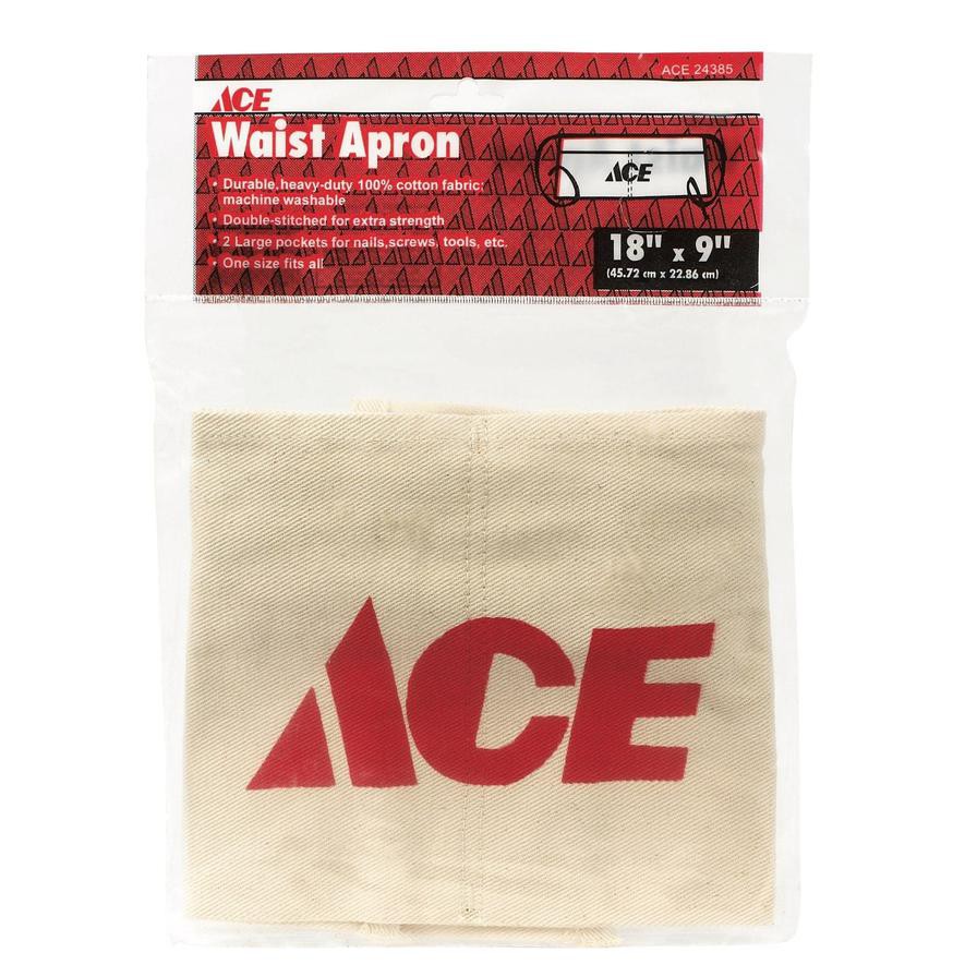 Ace Heavy Duty 2-Pocket Cotton Waist Apron (22.87 cm x 45.72 cm)