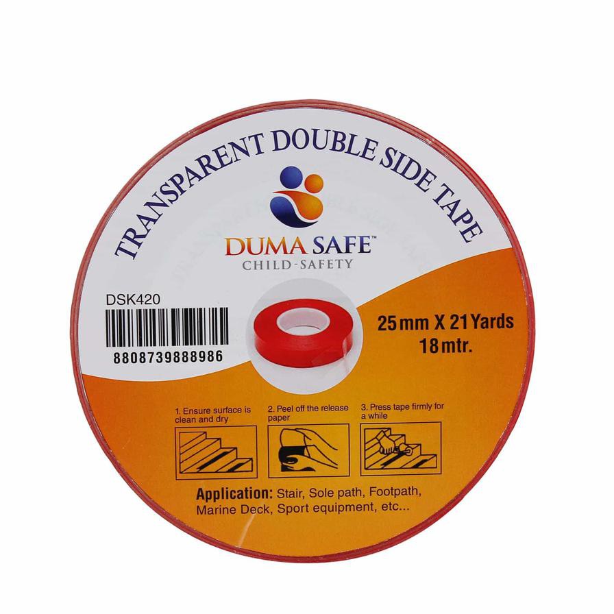 Duma Safe Transparent Double-Sided Tape (2.5 cm x 18 m)