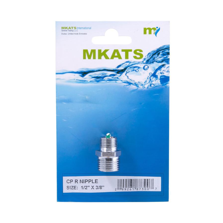 Mkats Chrome Reducer Nipple (1.3 x 1 cm, Silver)