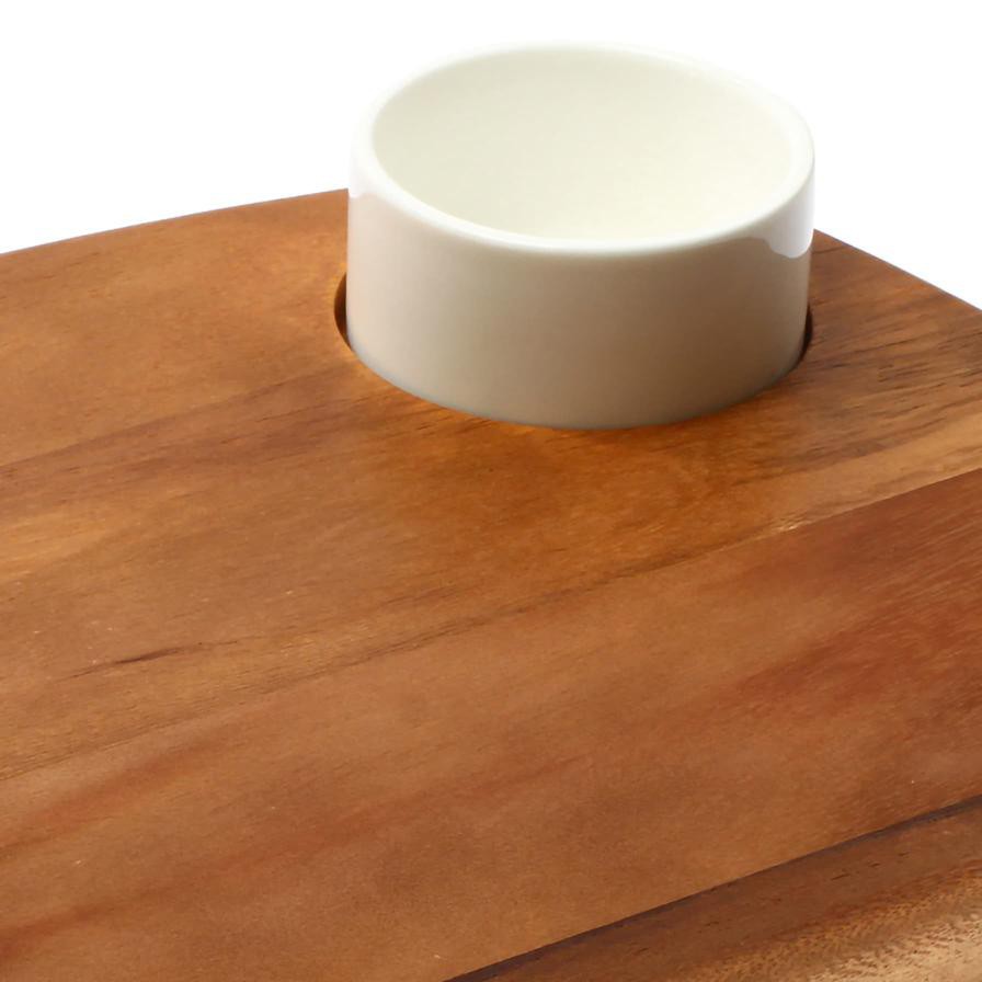 Billi Wooden Serving Board W/ Dip Bowl