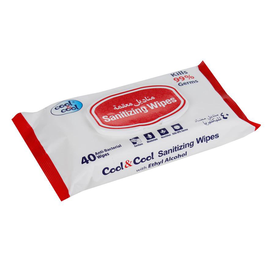 Cool & Cool Sanitizing Wipes (40 Sheets)