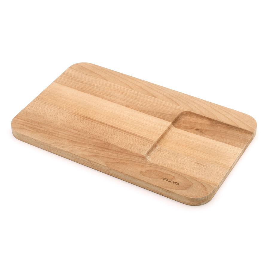 Brabantia Profile Large Wooden Chopping Board for Vegetables (1.8 x 25 x 40 cm)