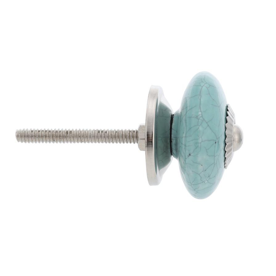 Hettich Ceramic Knob Turquoise (40 mm)