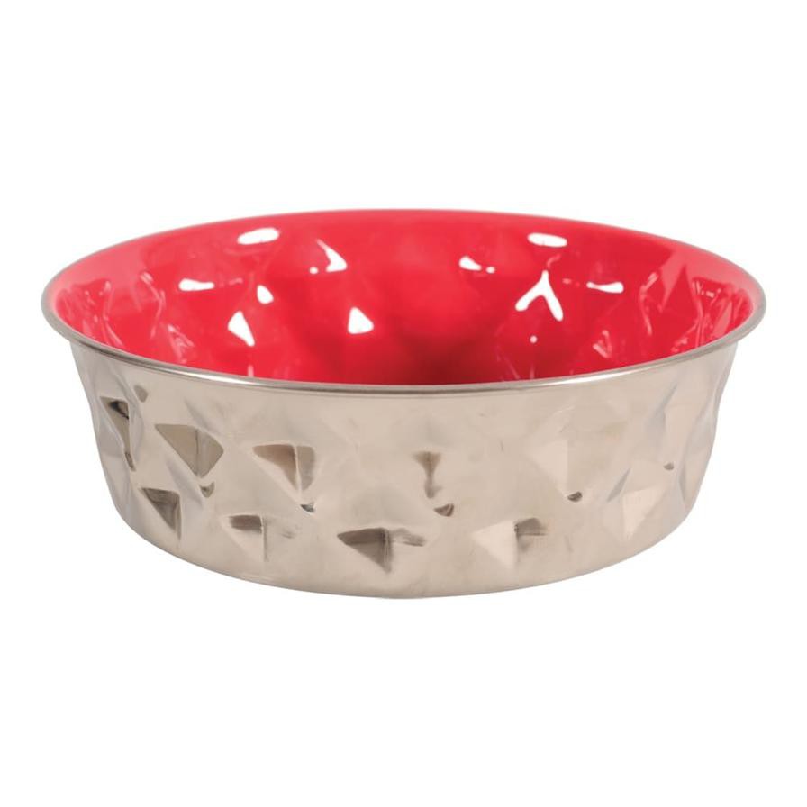 Zolux Stainless Steel Non-Slip Dog Bowl (Red, 2.6 L)