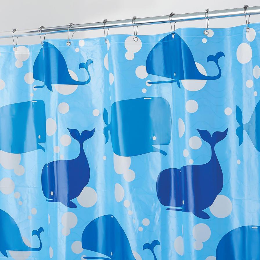 Interdesign Moby Shower Curtain (27 x 23 x 4 cm, Blue)