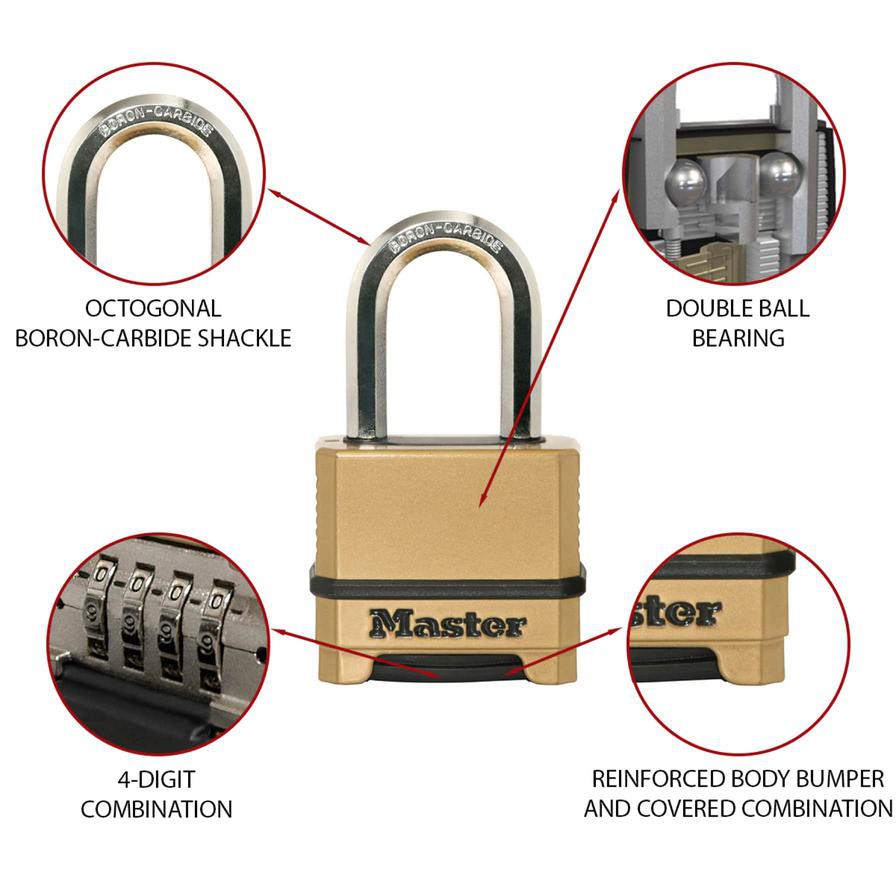 Master Lock Zinc Heavy Duty Padlock (9.7 x 5.6 x 3.1 cm)