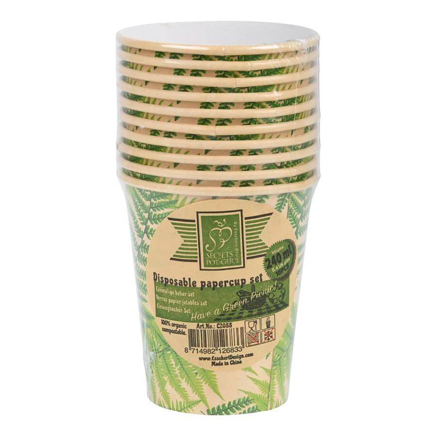 Fallen Fruits Disposable Small Paper Cup (7.9 x 7.9 x 9 cm, 10 pcs)