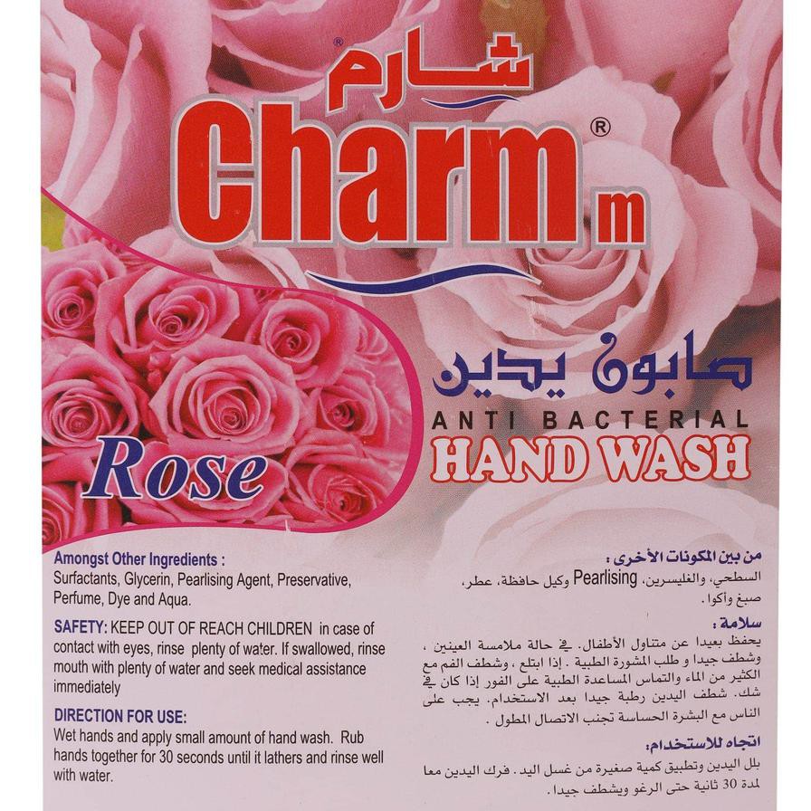 Charmm Anti-Bacterial Hand Wash, Rose (5 L)