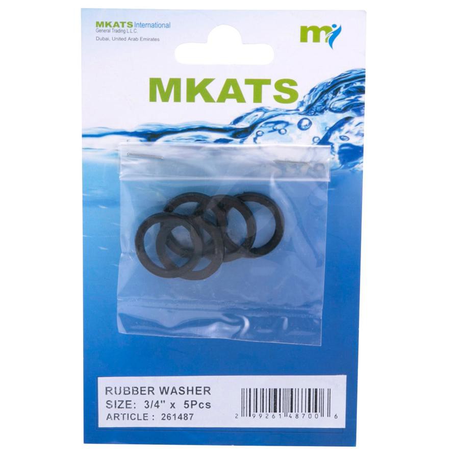 Mkats Rubber Washers (1.9 cm, Pack of 5)