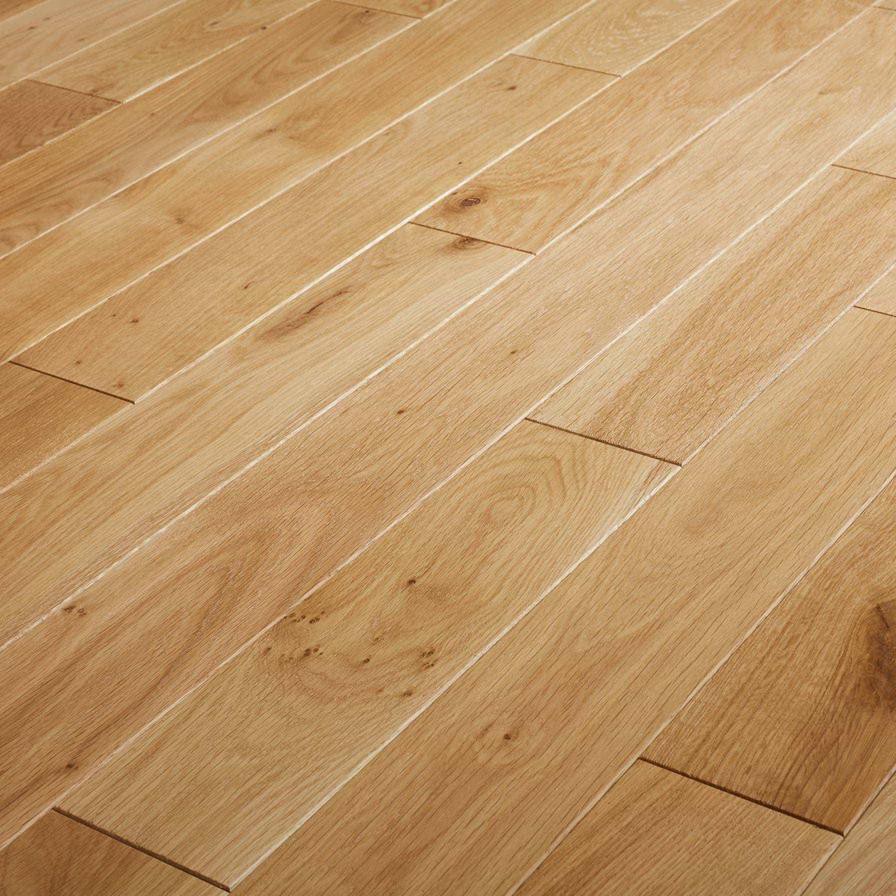 GoodHome Visby Matt Oak Solid Wood Flooring Pack (1200 x 90 x 15 mm)