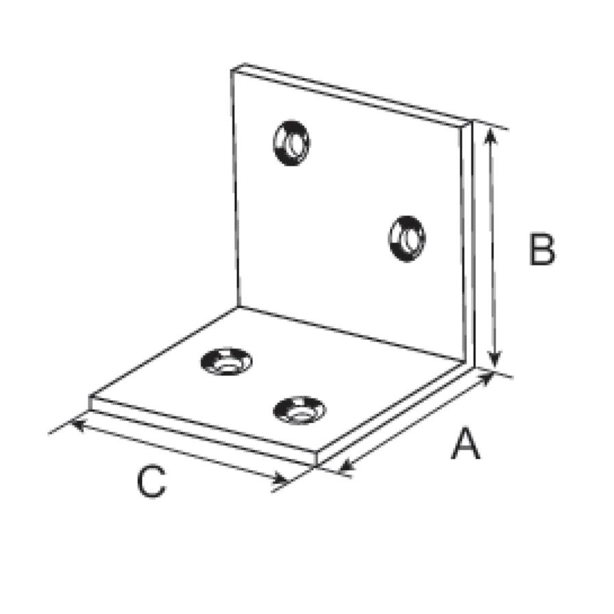 Suki Metal Angle Bracket (4 x 4 x 4 cm)