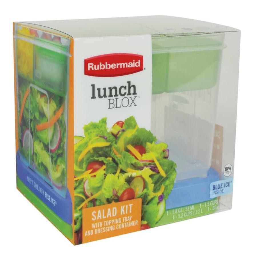 Rubbermaid Lunch Blox Salad Kit (Set of 3, Green)