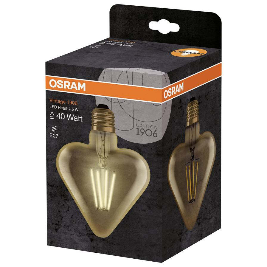 Osram Vintage 1906 Heart LED Light (4.5 W, Extra Warm White)