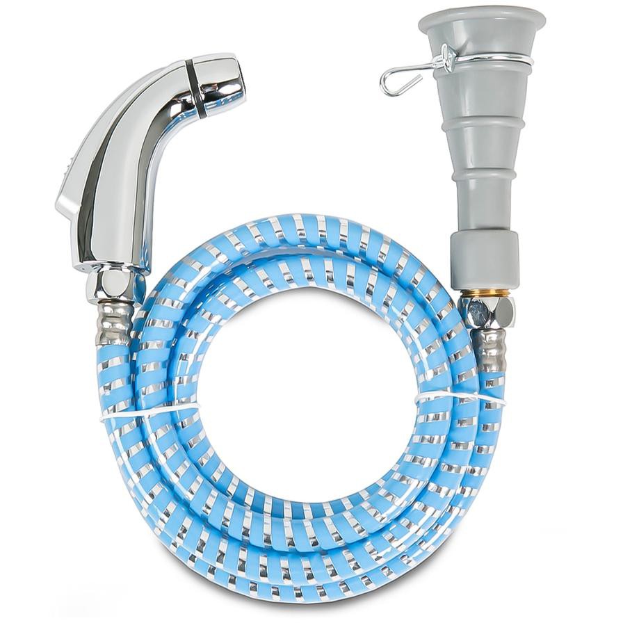 Traveller Chattaf Shattaf Travel Bidet Sprayer (120 cm, Silver/Blue)