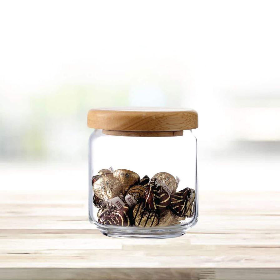 Ocean Wooden Pop Jar Set (500 ml, 6 Pc.)