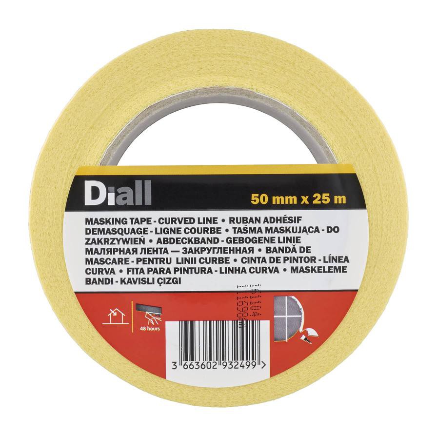 Diall Single-Sided Masking Tape (50 mm x 25 m)