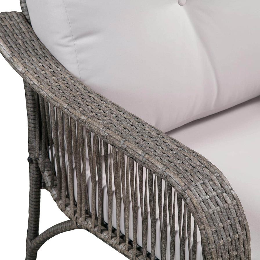 Elizabeth 2-Seater Steel Wicker Sofa W/Cushions Generic (140 x 78 x 79 cm)