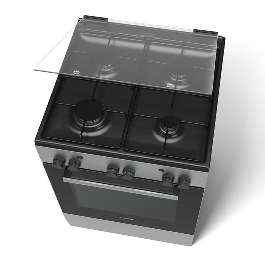 Bosch Serie 2 Freestanding 4-Burner Gas Cooker, HGA120B51M (85 x 60 x 60 cm)