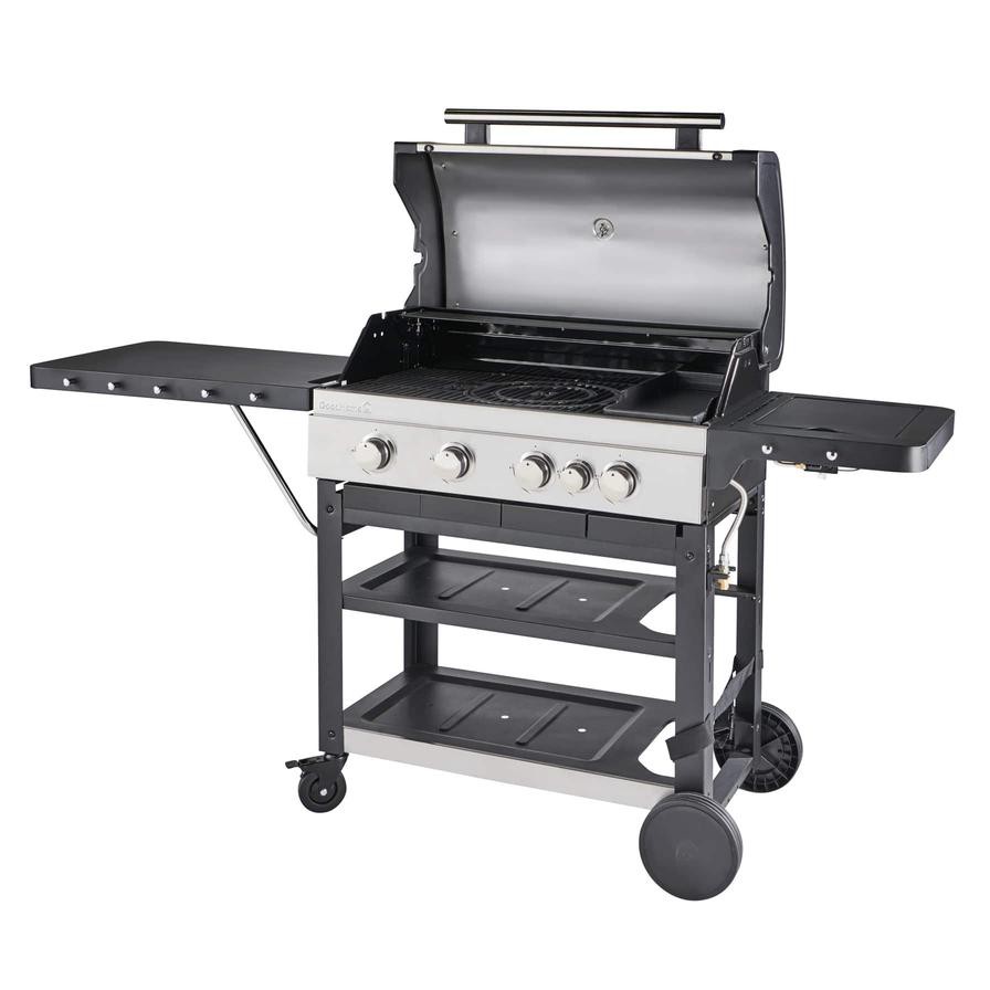 GoodHome Owsley 4-Burner Gas BBQ W/1 Side Burner