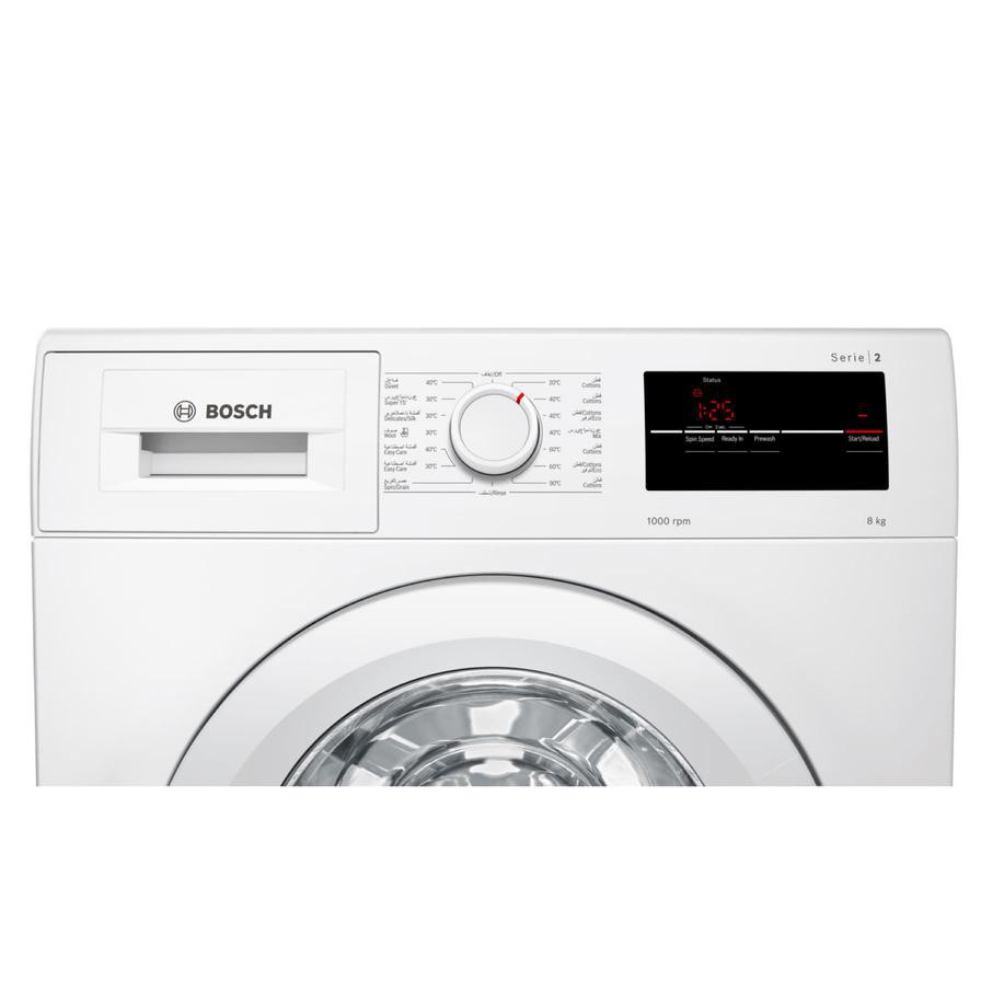 Bosch 8 Kg Serie 2 Freestanding Front Load Washing Machine, WAJ20180GC (1000 rpm)