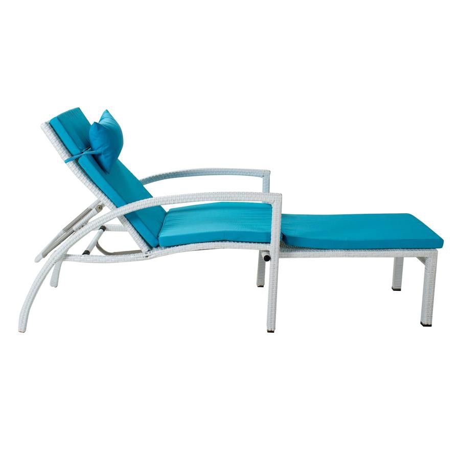 Rattan Sun Lounger W/Cushions SG Furniture (70 x 190 x 95 cm)