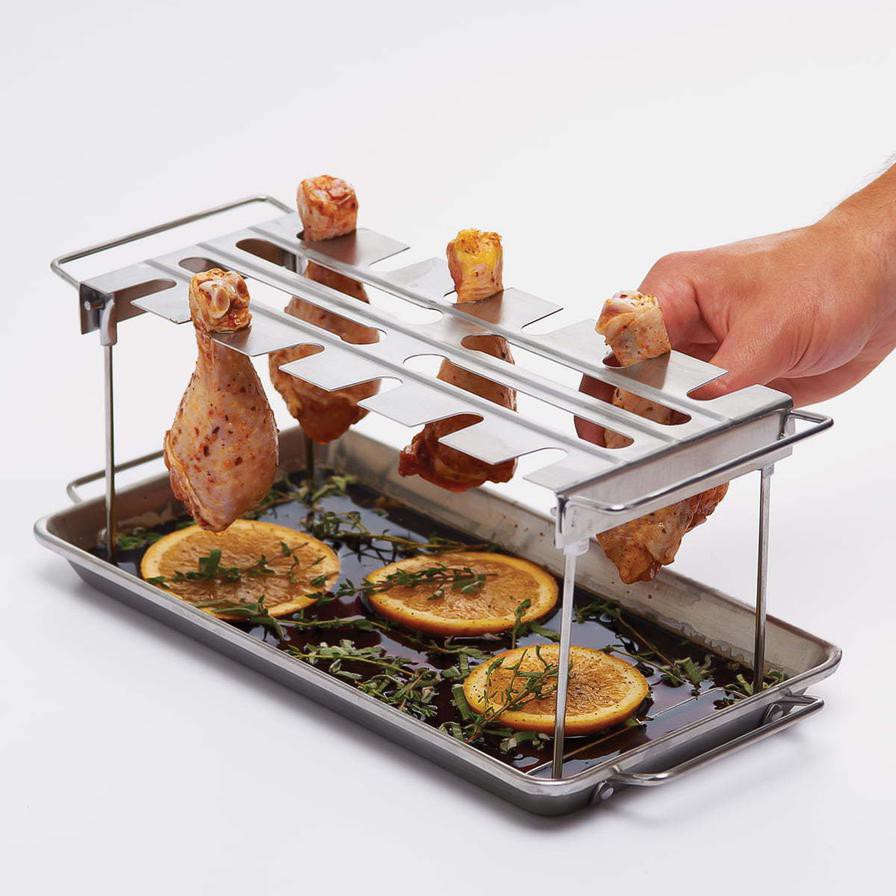 Broil King Stainless Steel Wing Rack W/Pan