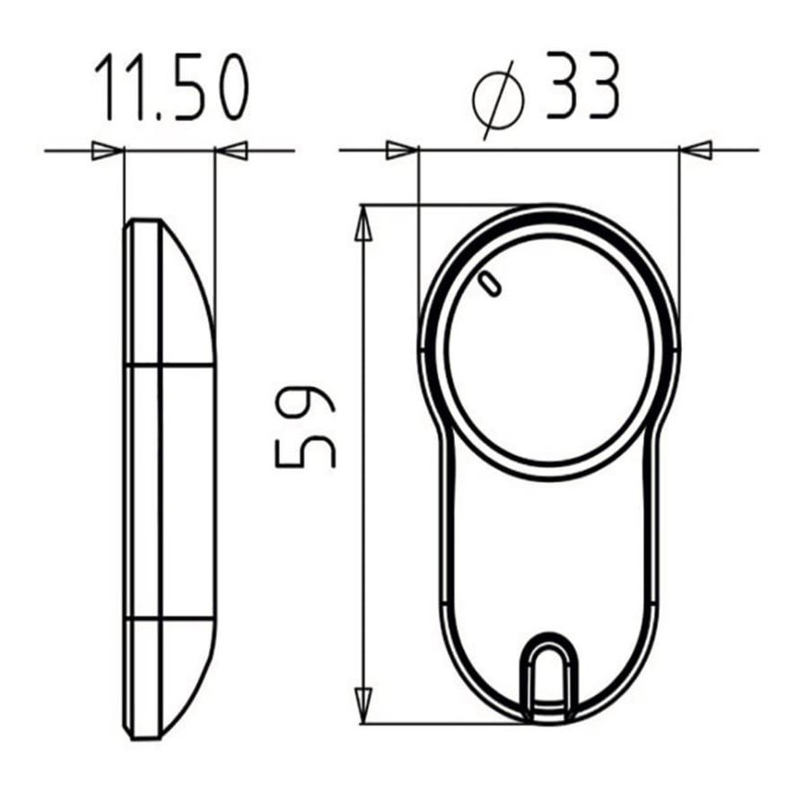 Yale ENTR Remote Key Fob (6 x 3 x 0.8 cm)