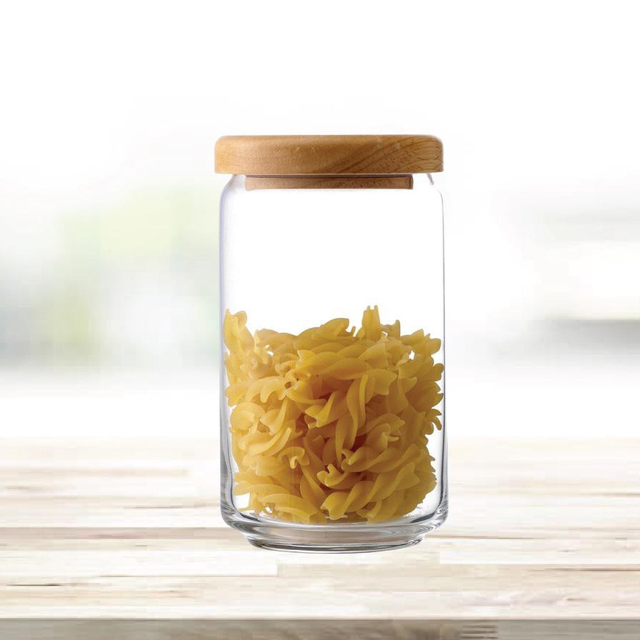 Ocean Wooden Pop Jar Set (1 L, 6 Pc.)