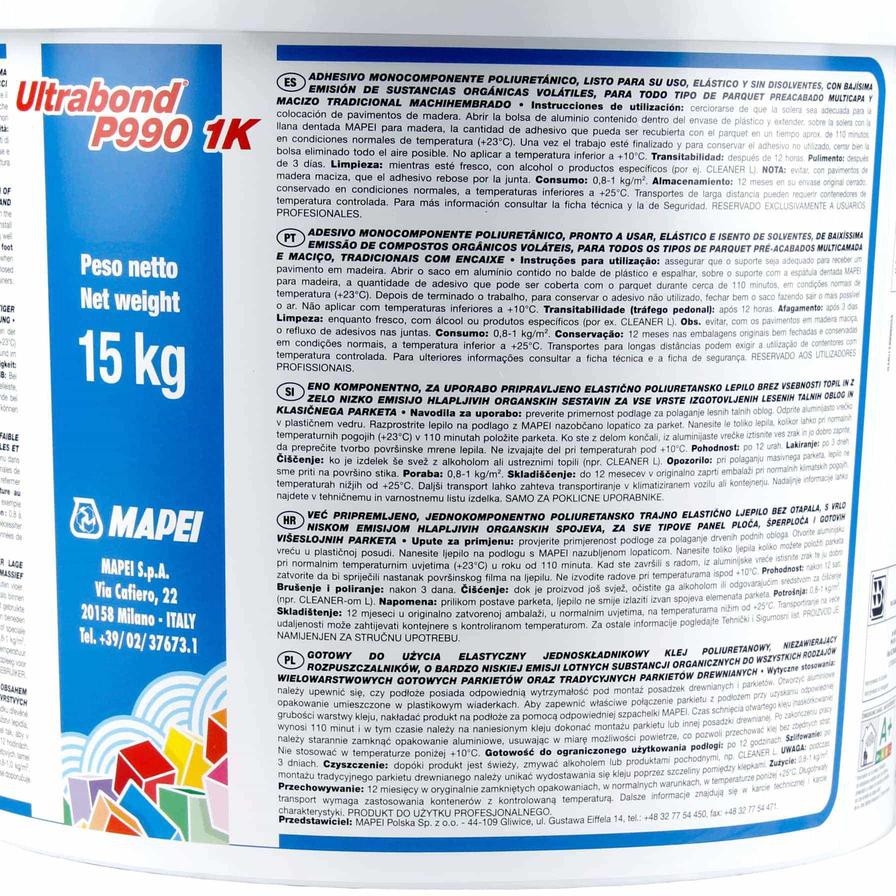 Mapei Ultrabond P990 1K Adhesive (15 kg)