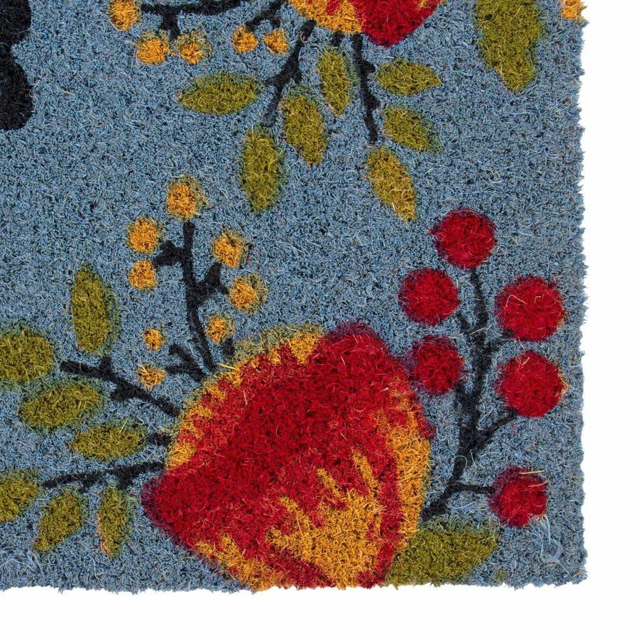 Rag n Rug Coir Floral Welcome Mat (45 x 75 cm)