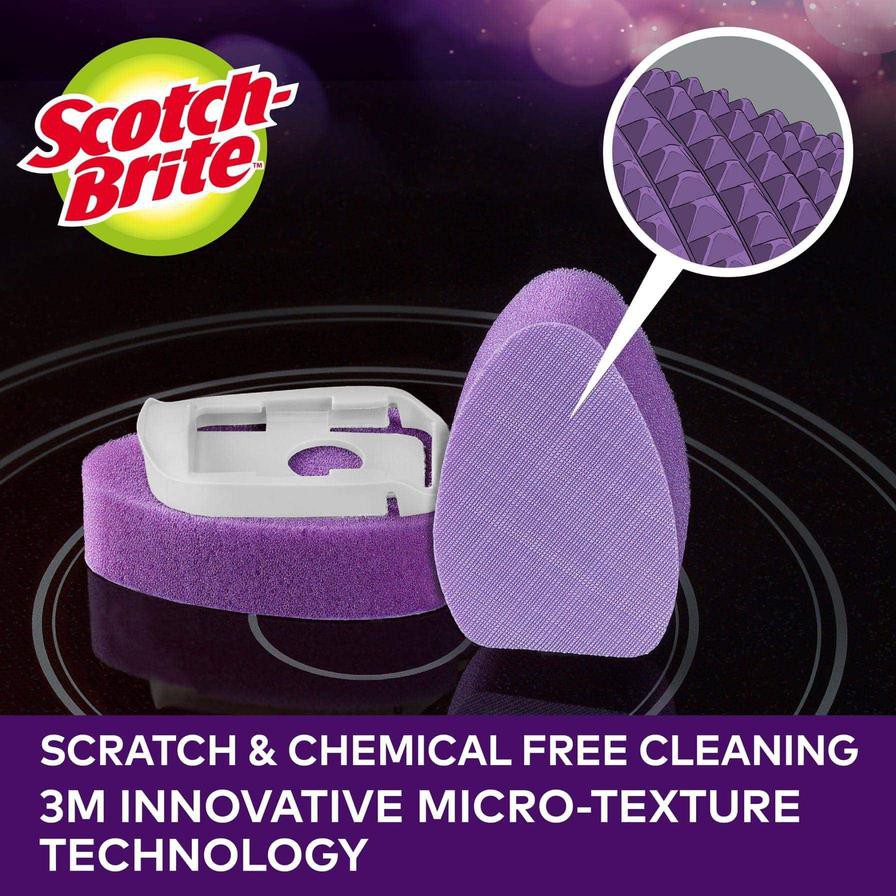 3M Scotch Brite Glass Cooktop Wand W/Refills Pack (3 Pc.)