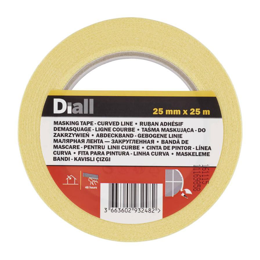 Diall Single-Sided Masking Tape (25 mm x 25 m)