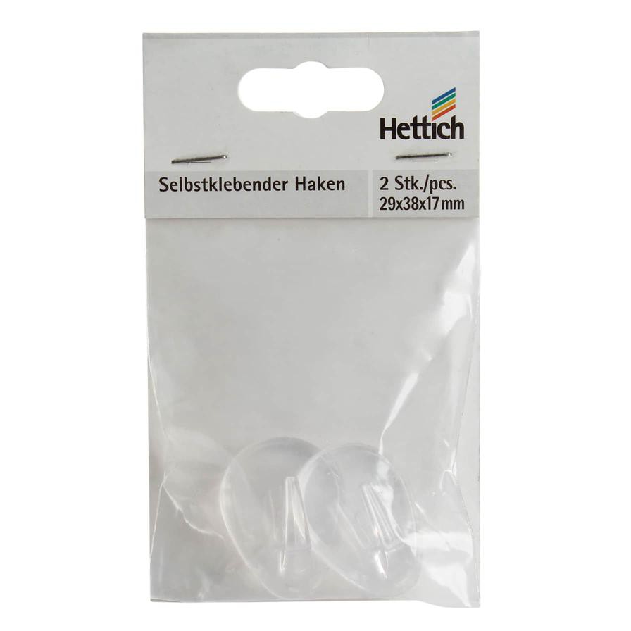 Hettich Plastic Self-Adhesive Hook (3 x 3.8 x 2.2 cm)