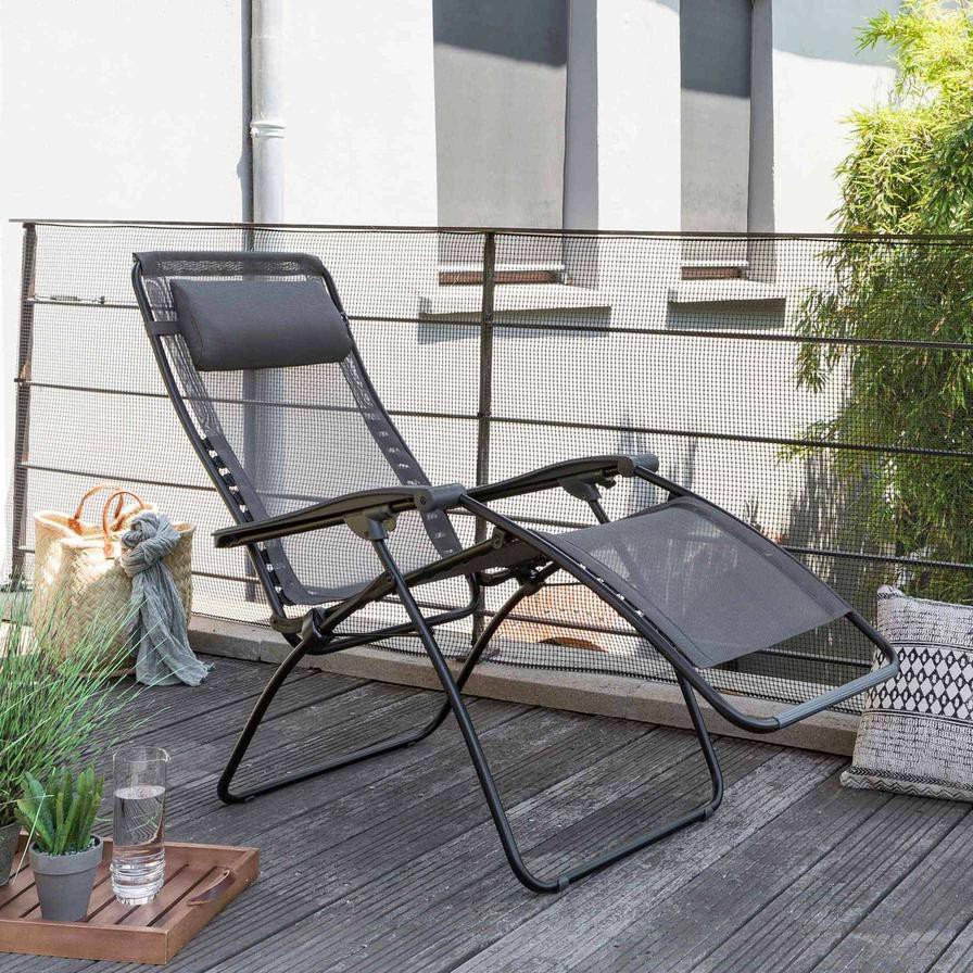 RSXA Steel Relaxing Armchair Lafuma Mobilier (88 x 68 x 115 cm, Titane & Graphite)