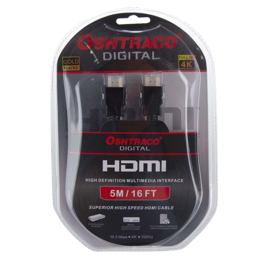 Oshtraco HDMI Male to HDMI Male Cable (5 m)