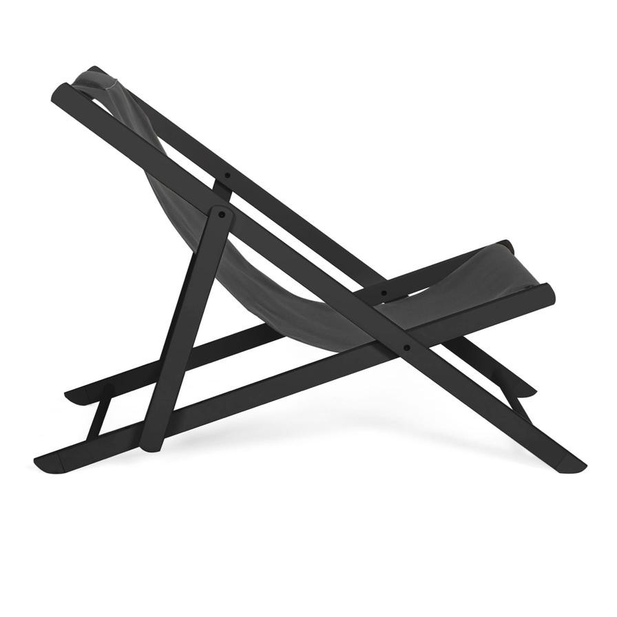 La Chaise Aluminum Outdoor Chair Maiori (140 x 60 x 85 cm, Black)