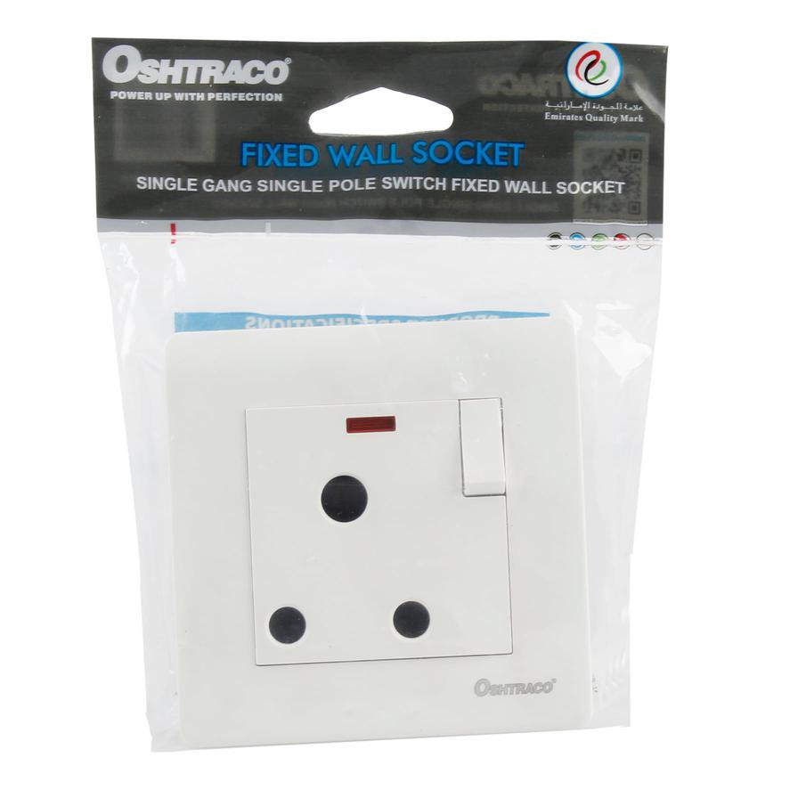 Oshtraco Wall Socket W/Neon (15 Amp)