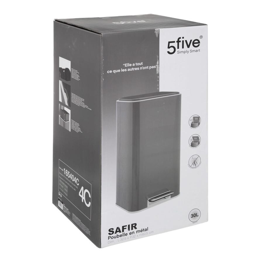 5five Safir Metal Pedal Bin (30 L)